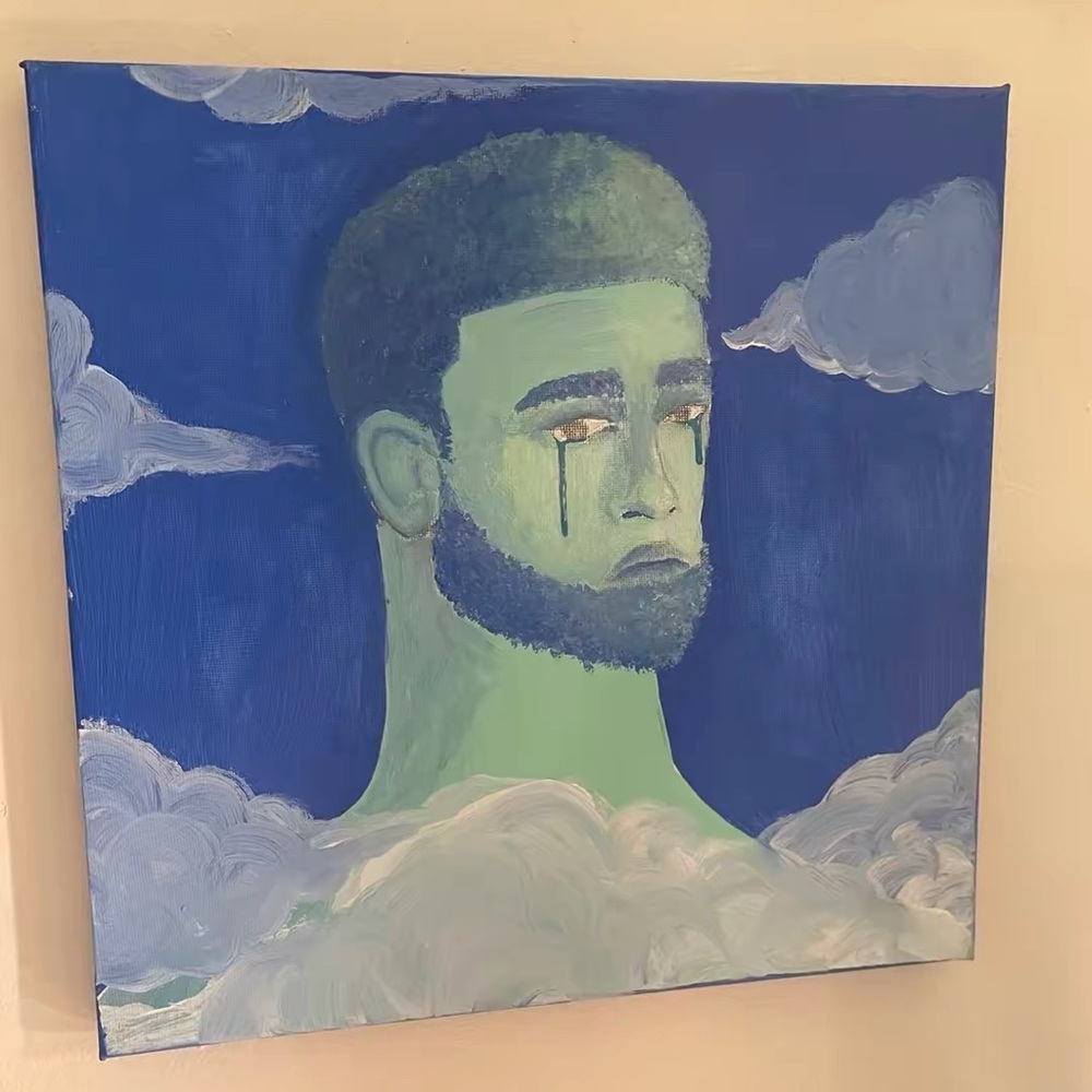 “Feel” Original artwork by Serena Patin 
Medium: acrylic, stretched canvas